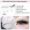 Picture of Premade Fans Eyelash Extensions 6D-D-0.10-11 Short Stem Premade Volume Eyelash Extensions .07 .10 C D Curl Pre made Lash Fans 9 to 20 mm Volume Lash Extensions (6D-D-0.10,11mm)