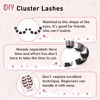 Picture of Lash Clusters 5 Pairs Cat Eye Lashes Russian Fluffy Lashes that Look Like Extensions Wispy Eyelash Clusters Volume DIY Lash Extension Soft and Easy to Wear (5 Pairs, Snazzy)