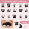 Picture of Lash Clusters 5 Pairs Cat Eye Lashes Russian Fluffy Lashes that Look Like Extensions Wispy Eyelash Clusters Volume DIY Lash Extension Soft and Easy to Wear (5 Pairs, Snazzy)