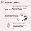 Picture of Lash Clusters 5 Pairs Cat Eye Lashes Russian Fluffy Lashes that Look Like Extensions Wispy Eyelash Clusters Volume DIY Lash Extension Soft and Easy to Wear (5 Pairs, Elegant)