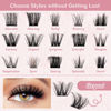 Picture of Lash Clusters 5 Pairs Cat Eye Lashes Russian Fluffy Lashes that Look Like Extensions Wispy Eyelash Clusters Volume DIY Lash Extension Soft and Easy to Wear (5 Pairs, Elegant)