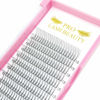 Picture of Premade Fans Eyelash Extensions 3D-D-0.07-13 Short Stem Premade Volume Eyelash Extensions 3D 5D 7D Volume Lash Extensions 9 to 20 mm Pre made Lash Fans C D Curl .07 .10(3D-D-0.07,13mm)