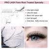 Picture of Premade Fans Eyelash Extensions 4D 6D 8D Short Stem Premade Volume Eyelash Extensions .07 .10 C D Curl Pre made Lash Fans 9 to 20 mm Volume Lash Extensions (4D-D-0.10,13mm)