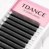 Picture of TDANCE W Eyelash Extensions 3D Premade Fans W Lashes 0.07 C/D Curl Matte Black W Shaped Volume Fans (W-3D-0.07-D-8-15mm)