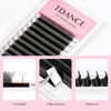 Picture of TDANCE W Eyelash Extensions 3D Premade Fans W Lashes 0.07 C/D Curl Matte Black W Shaped Volume Fans (W-3D-0.07-D-8-15mm)