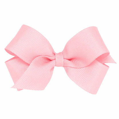 Picture of Wee Ones Girls' Classic Grosgrain Hair Bow on a WeeStay Clip with Plain Wrap, Mini, Light Pink