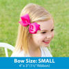 Picture of Wee Ones Girls' Classic Grosgrain Hair Bow on a WeeStay Clip with Plain Wrap, Small, Millennium Blue