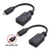 Picture of Cable Matters 2-Pack Micro HDMI to HDMI Adapter (HDMI to Micro HDMI Adapter) 6 Inches with 4K and HDR Support for Raspberry Pi 4 and More