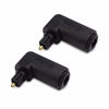 Picture of Cable Matters 2-Pack Right Angle Toslink Adapter (Toslink Extension) Male to Female