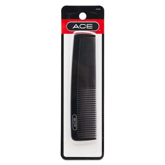 Picture of GOODY Ace Pocket Hair Comb - 5 Inch, Black - Pack of 6 - Great for All Hair Types - Fine Comb Teeth for Thin to Medium Hair - Durable for Every Day and Professional Use