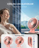 Picture of WHILIGHTGOD Desk Fan, USB Fan for Desk, Mini Desk Fan, 3 Speed Rotation Strong Wind, Protable Small Desktop Cooling Fan, Quite Mini Personal Fan for Home Office Table Bedroom Travel Curise(Pink)