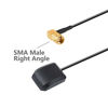 Picture of POBADY Car GPS Antenna 1575 MHz SMA Male Right Angle Connector with 3M GPS SMA Antenna Extension Cable RG174 Magnetic Base for Car Vehicles GPS Navigation System GPS Receivers Car DVR