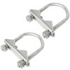 Picture of XRDS-RF Antenna Mount Clamp U-Bolt 2 PCS, Antenna Mast Clamp V Jaw Block with U Bolts for Outside Home Antenna