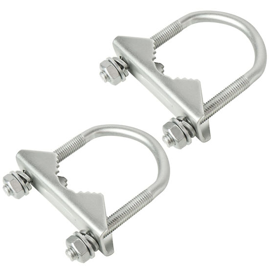 Picture of XRDS-RF Antenna Mount Clamp U-Bolt 2 PCS, Antenna Mast Clamp V Jaw Block with U Bolts for Outside Home Antenna