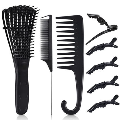 50pcs/Lot Hair Combs Wig Plastic Combs and Clips for Wig Cap Wig Combs for  Making Wigs 7-teeth Hair Clips (Black)
