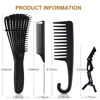 Picture of 8PCS Detangling Brush and Comb, MORGLES Detangling Hair Brush Wide Tooth Comb for Curly Hair with Rat Tail Comb Alligator Hair Clips Hair Comb for Black Natural Wavy Wet Hair