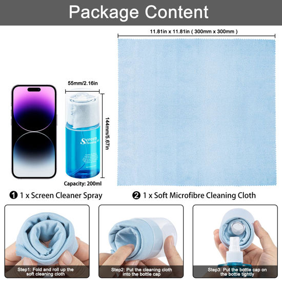 GetUSCart- Touchscreen Mist TV Laptop Screen Cleaning Kit, walrfid CD ...