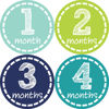 Picture of Months in Motion Baby Monthly Stickers - Baby Milestone Stickers - Newborn Boy Stickers - Month Stickers for Baby Boy - Baby Boy Stickers - Newborn Monthly Milestone Stickers (Style 113)