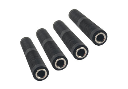 Picture of Devinal 1/4 Inch TRS/TS Female to Female Coupler, 6.35mm Jack Stereo Adapter Joiner, Gender Changer Connectors - 4 Pack