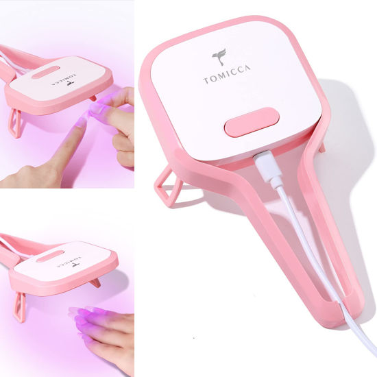 Picture of TOMICCA Mini Nail Lamp - Portable UV Nail Lamp, Handheld LED Gel Nail Light for Travel Manicure Home DIY