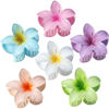 Picture of Sisiaipu Flower Claw Clips 6 Pcs Large Hair Claw Clips for Thick Hair Hawaiian Hair Clips 3.3 inch Medium Claw Clips for Thin Hair Plumeria Hair Clips Strong Hold Nonslip Hair Clips Beach Hair Accessories for Women and Girls -Hawaii