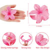 Picture of Sisiaipu Flower Claw Clips 6 Pcs Large Hair Claw Clips for Thick Hair Hawaiian Hair Clips 3.3 inch Medium Claw Clips for Thin Hair Plumeria Hair Clips Strong Hold Nonslip Hair Clips Beach Hair Accessories for Women and Girls -Hawaii