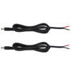 Picture of GINTOOYUN 2 Pack DC Power Pigtails Cable, DC 5.5mm x 2.5mm Male Plug Jack to Bare Wire Open End Power Supply Replacement Repair Cord, for Security Camera,LED Strip Light,DVR 3FT (black-1m)