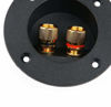 Picture of YTYKINOY 2 Pcs Black 3" Round 2-Way Speaker Box Terminal Binding Post Screw Cup Connector Subwoofer Plug