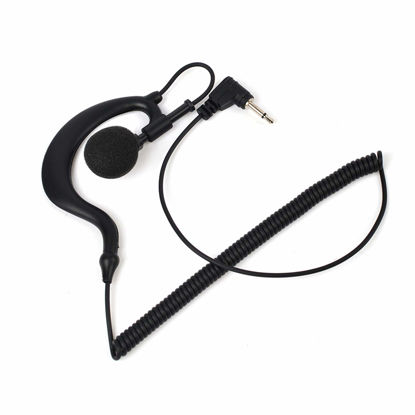 Picture of UAYESOK 3.5mm Police Receive/Listen Only Earpiece G Shape Soft Ear Hook Surveillance Headset for Two Way Radio, Radio Speaker Mic