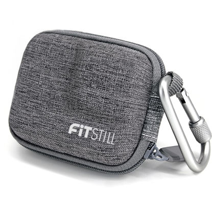Picture of FiTSTILL Grey Weaving Mini Carrying Case for GoPro Hero 10/9/8/7/(2018)/6/5 Black,Hard Shell Travel Storage Case for DJI Osmo Action 2,AKASO,Campark,YI Action Camera and More…