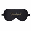 Picture of ZIMASILK 100% Natural Silk Sleep Mask Blindfold,Adjustable Super-Smooth Soft Eye Mask for Sleep with Bag(Good Night - Black)