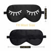 Picture of ZIMASILK 100% Natural Silk Sleep Mask Blindfold,Adjustable Super-Smooth Soft Eye Mask for Sleep with Bag(Eyelashes)