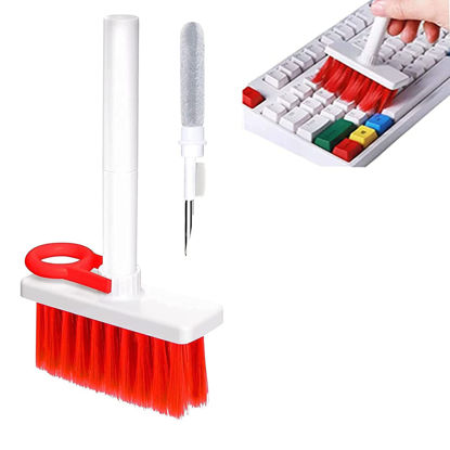 Picture of Sixrfeel Keyboard Cleaning Kits, 5 in 1 Dust Cleaner Brush for Computer/Cell Phone/Earphone AirPods/PC/Laptop/Keyboard(with Key Puller)