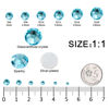 Picture of 3792 Pcs Aquamarine Flatback Rhinestones Set for Nail, Art, Crafts, Makeup, Tumblers Glitter Round with Tweezers and Picking Pen(SS6~SS20)