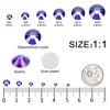 Picture of 3792 Pcs Purple Velvet Flatback Rhinestones Set for Nail, Art, Crafts, Makeup, Tumblers Glitter Round with Tweezers and Picking Pen(SS6~SS20)