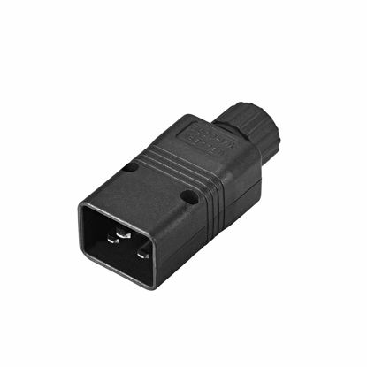 Picture of uxcell AC 110-250V 16A Male IEC320 C20 Power Socket Adapter Receptacle Connector