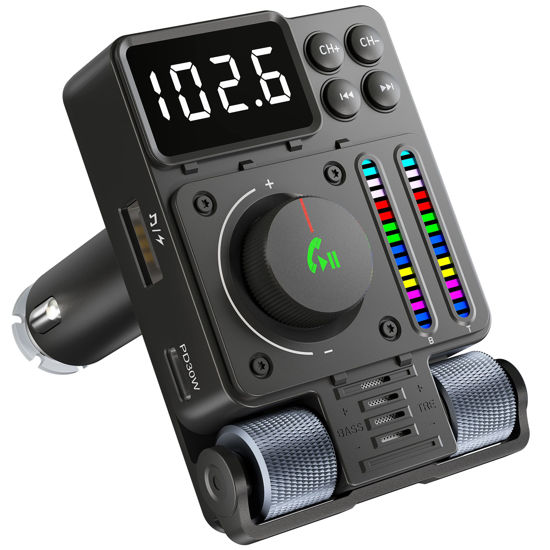 GetUSCart- Upgraded Bluetooth FM Transmitter for Car, Auto-Tune