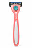 Picture of Preserve Shave 5 Five Blade Refillable Razor, Made from Recycled Materials, Coral Pink