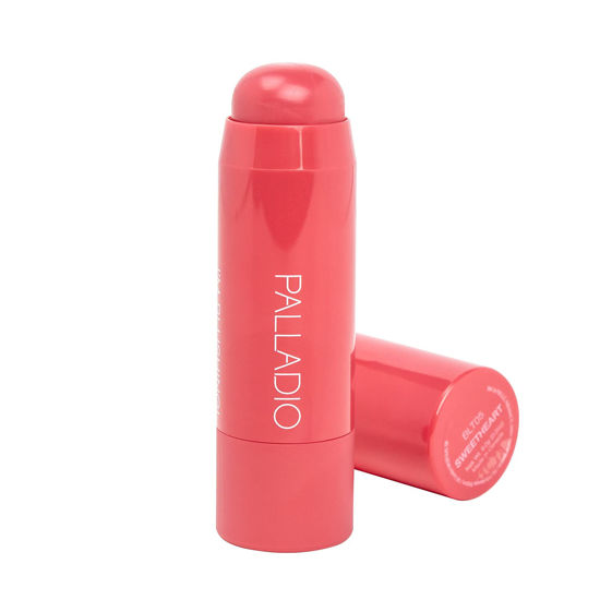 Picture of Palladio I'm Blushing 2-in-1 Cheek and Lip Tint, Buildable Lightweight Cream Blush, Sheer Multi Stick Hydrating formula, All day wear, Easy Application, Shimmery, Blends Perfectly to Skin, Sweetheart