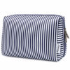 Picture of Large Makeup Bag Zipper Pouch Travel Cosmetic Organizer for Women (Large, Blue Stripe)