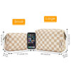 Picture of Narwey Small Makeup Bag for Purse Travel Makeup Pouch Mini Cosmetic Bag for Women (Light Brown Checkerboard, Small)