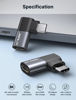 Picture of JSAUX 90 Degree USB-C Male to USB-C Female Adapter 2-Pack, 40Gbps Data Transfer PD 100W USB Type-C 3.1 Extender for MacBook, ROG Ally, Switch, Steam Deck, VR, iPhone 15 and More Laptop, Tablet, Phone