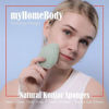 Picture of myHomeBody Natural Konjac Facial Sponges - Teardrop Shape - for Gentle Face Cleansing and Exfoliation - with Activated Charcoal and Aloe Vera, 4pc Set