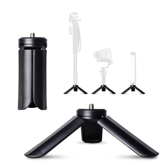 Picture of LUXCEO Mini Tripod, Desktop Tabletop Stand Compact Tripod with 1/4" Thread for Cameras, Photodraohy Light, Gimbal Handle Grip Stabilizer, Tripod Ball Head