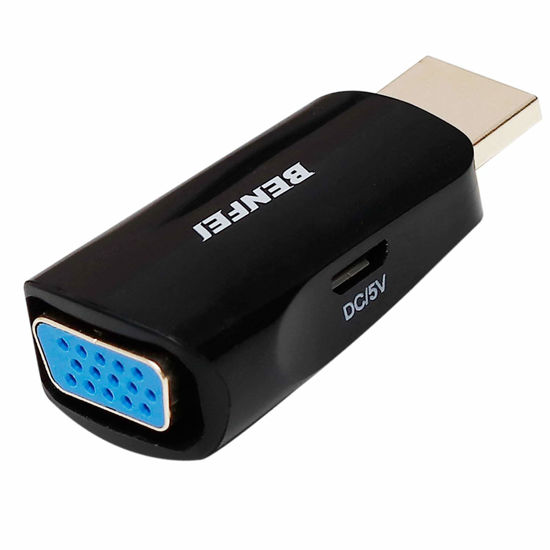 Picture of BENFEI HDMI to VGA, Gold-Plated HDMI to VGA Adapter (Male to Female) Compatible for Computer, Desktop, Laptop, PC, Monitor, Projector, Raspberry Pi, Roku, Xbox, PS4, MacBook, Mac Mini and More