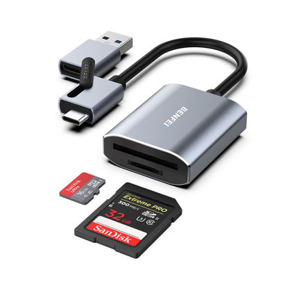 Picture of BENFEI Memory Card Reader, USB Type-C/Type-A to SD TF Card Reader