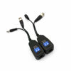 Picture of HD-CVI/TVI/AHD Passive Video Balun with Power Connector and RJ45 CAT5 Data Transmitter 1 Pair Transmitter and Transceiver BNC Twisted Pair