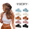 Picture of Vsiopy 10pcs Hair Claw Clips for Women Hair, 3.5 Inch Nonslip Medium Large Hair Clamps for Thin Hair,5 Pack Square Hair Claws Strong Hold Hair Jaw Clips