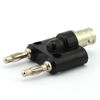 Picture of DGZZI 2-Pack BNC Female to Dual Banana Male Plug Jack Binding Posts RF Coaxial Adapter BNC to Banana Coax Jack Connector