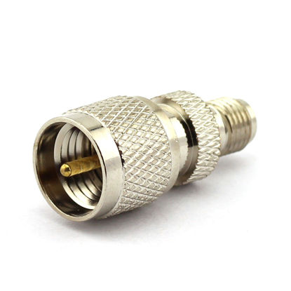 Picture of DGZZI 2-Pack Mini UHF Male to SMA Female RF Coaxial Adapter Mini UHF to SMA Coax Jack Connector